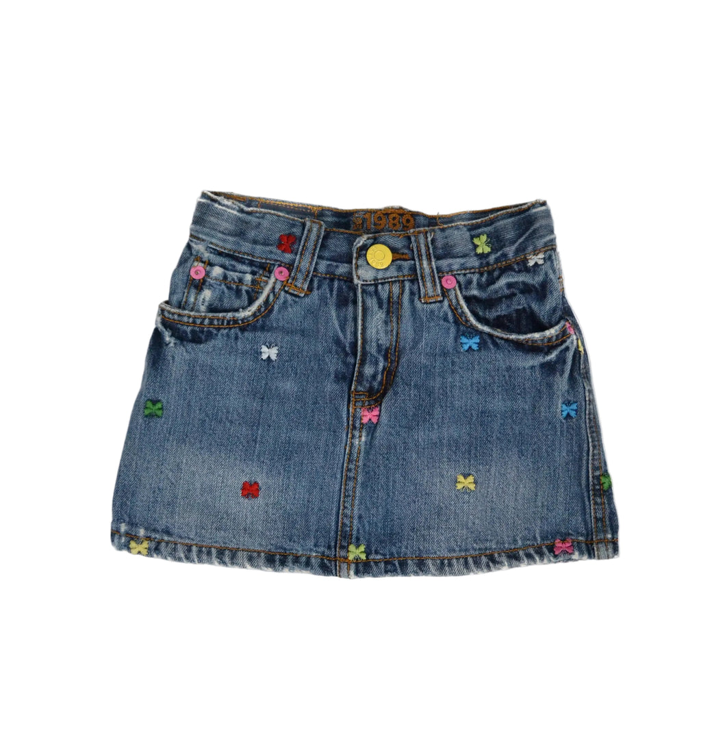 Butterfly Denim Skirt (4T)