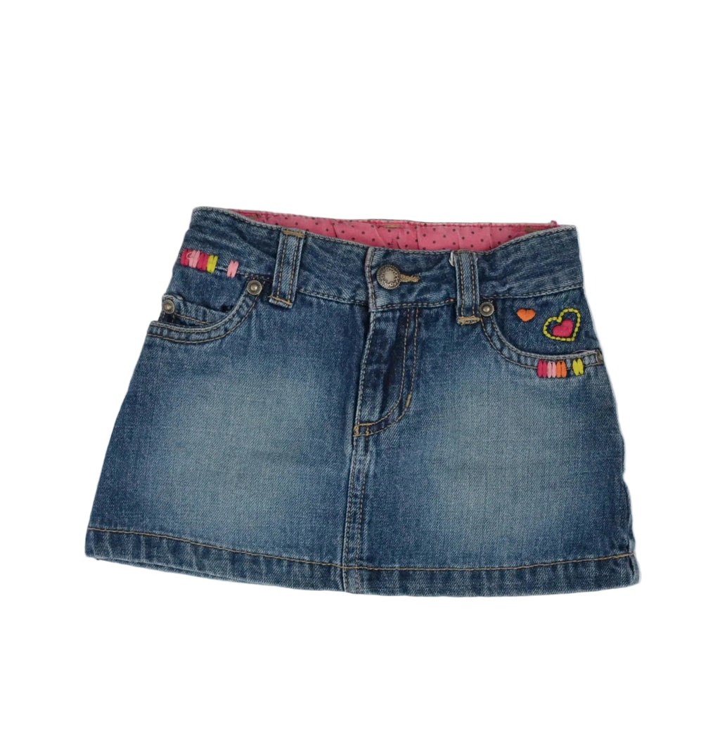 Little Hearts Denim Skirt (2T)